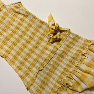 Yellow Spring dress + matching scrunchy